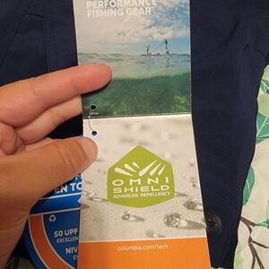 Unisex Columbia Blue Convertible Pants/Shorts 30W32L UPF 50 Omni Shield SPF 50